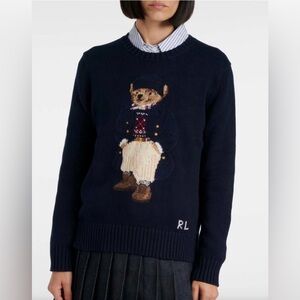 Polo by Ralph Lauren Bear Navy Sweater. Brand New.Size Small